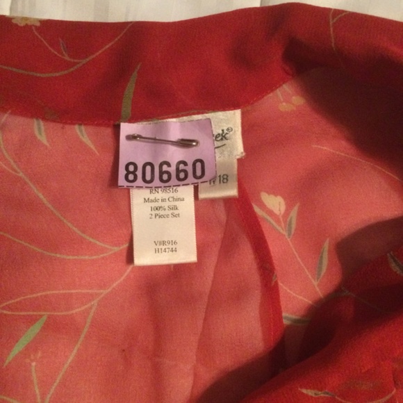 Coldwater Creek 100% Silk Two Piece Dress and Cover Set - Picture 9 of 10